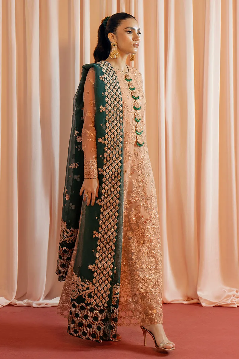 Heavily Embellished Golden Long Pakistani Salwar Kameez Party Wear