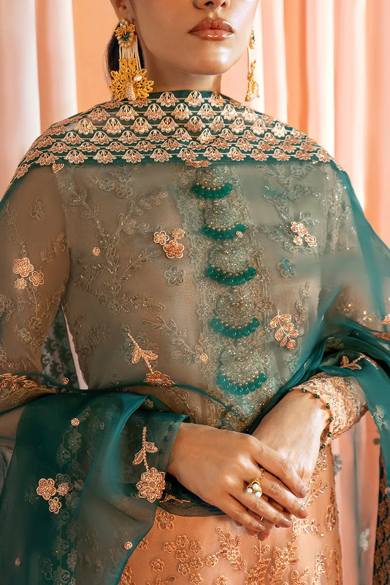 Heavily Embellished Golden Long Pakistani Salwar Kameez Party Wear
