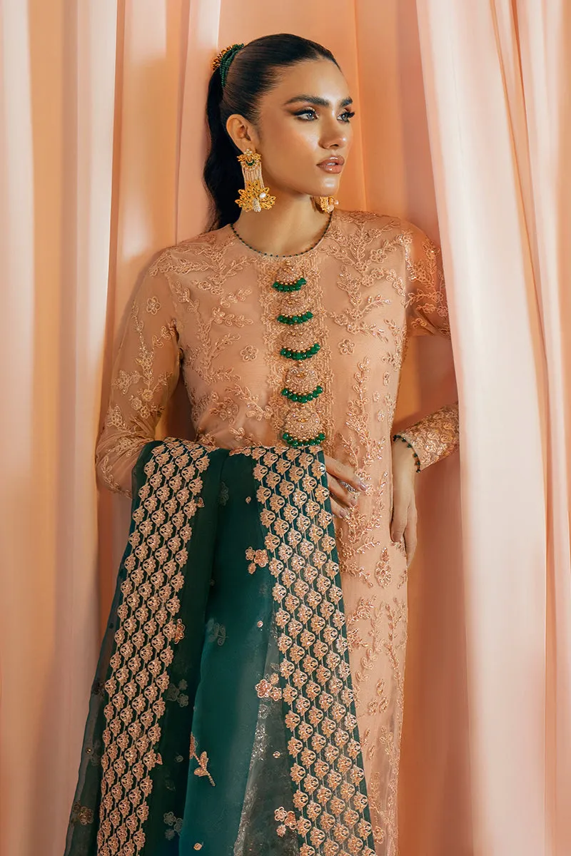 Heavily Embellished Golden Long Pakistani Salwar Kameez Party Wear