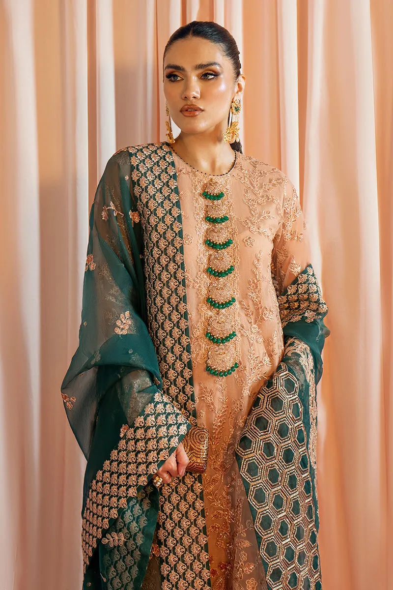 Heavily Embellished Golden Long Pakistani Salwar Kameez Party Wear