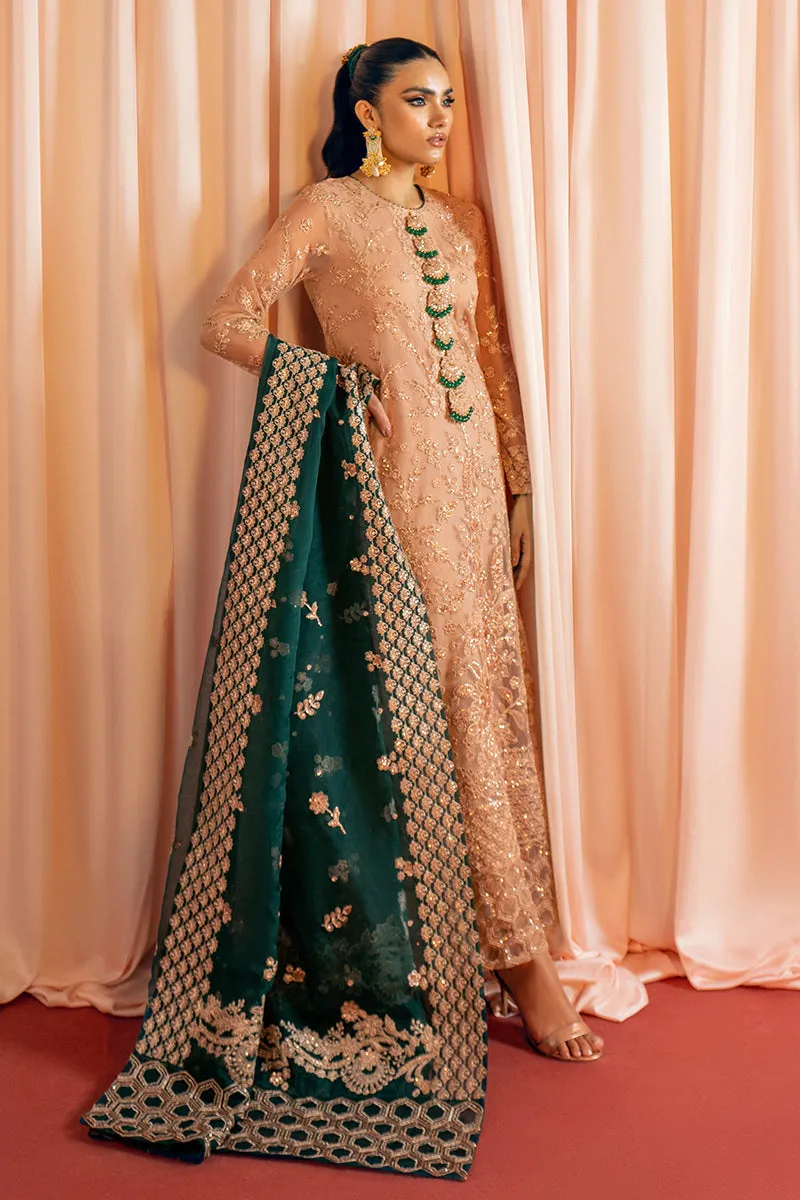 Heavily Embellished Golden Long Pakistani Salwar Kameez Party Wear