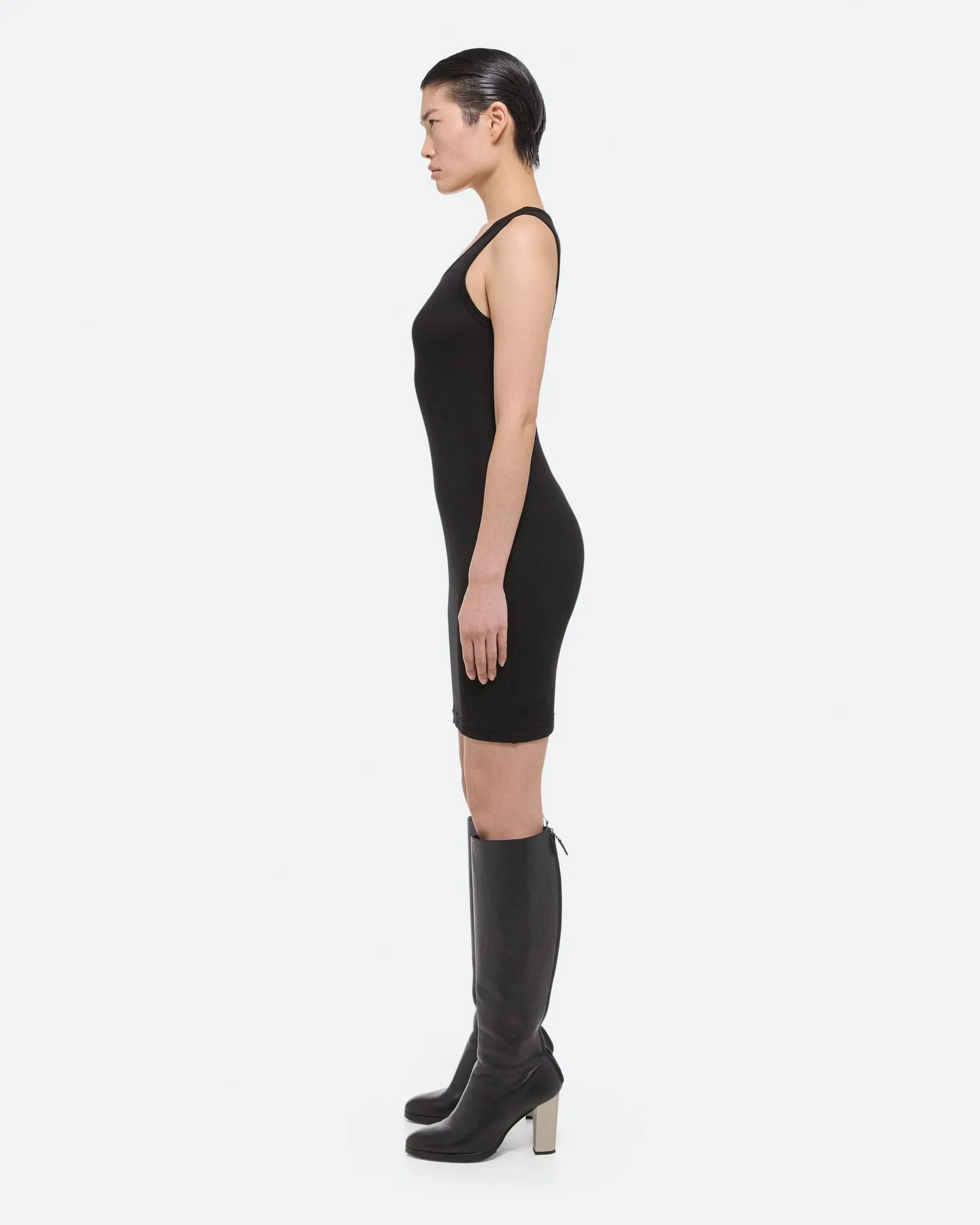 Helmut Lang Tank Dress Soft Rib in Black