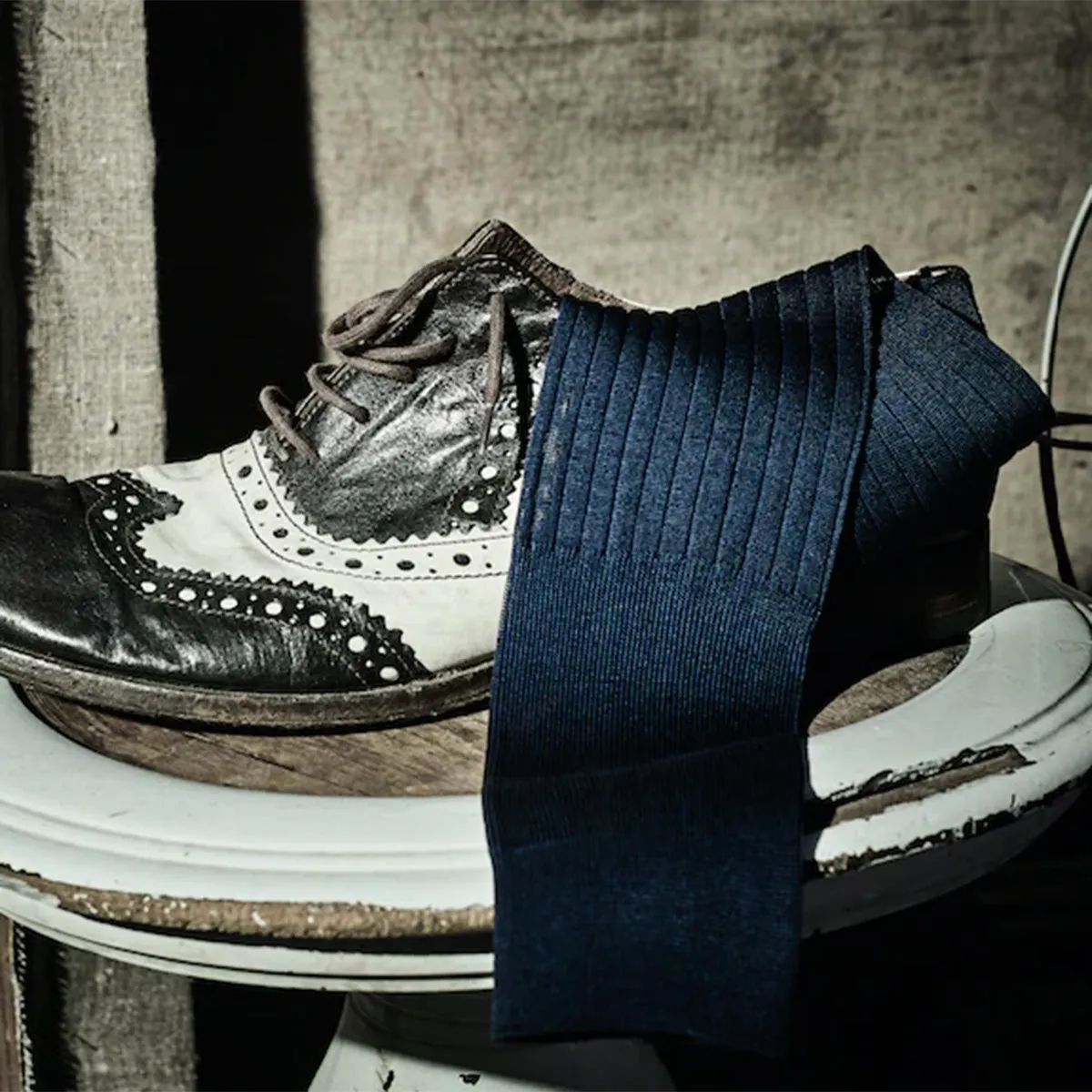 Hermani Merino Knee-High Blue Navy