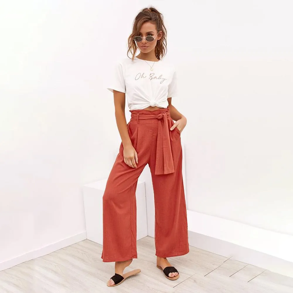High Waist Palazzo Pants