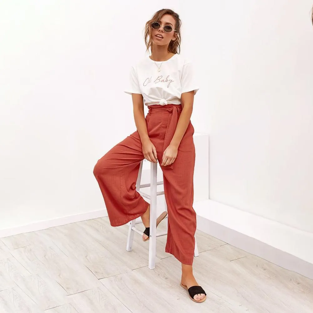 High Waist Palazzo Pants