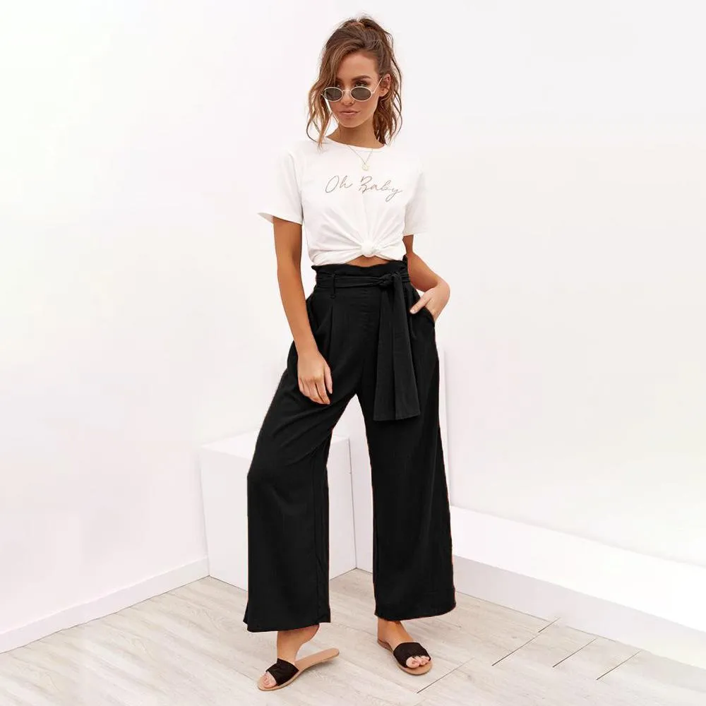 High Waist Palazzo Pants