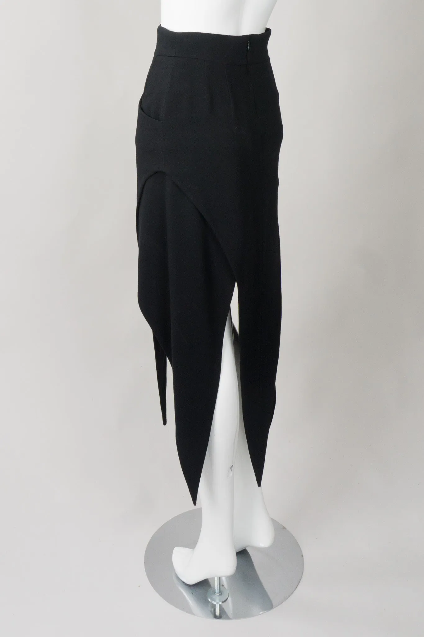 High Waist Pointed Hem Skirt