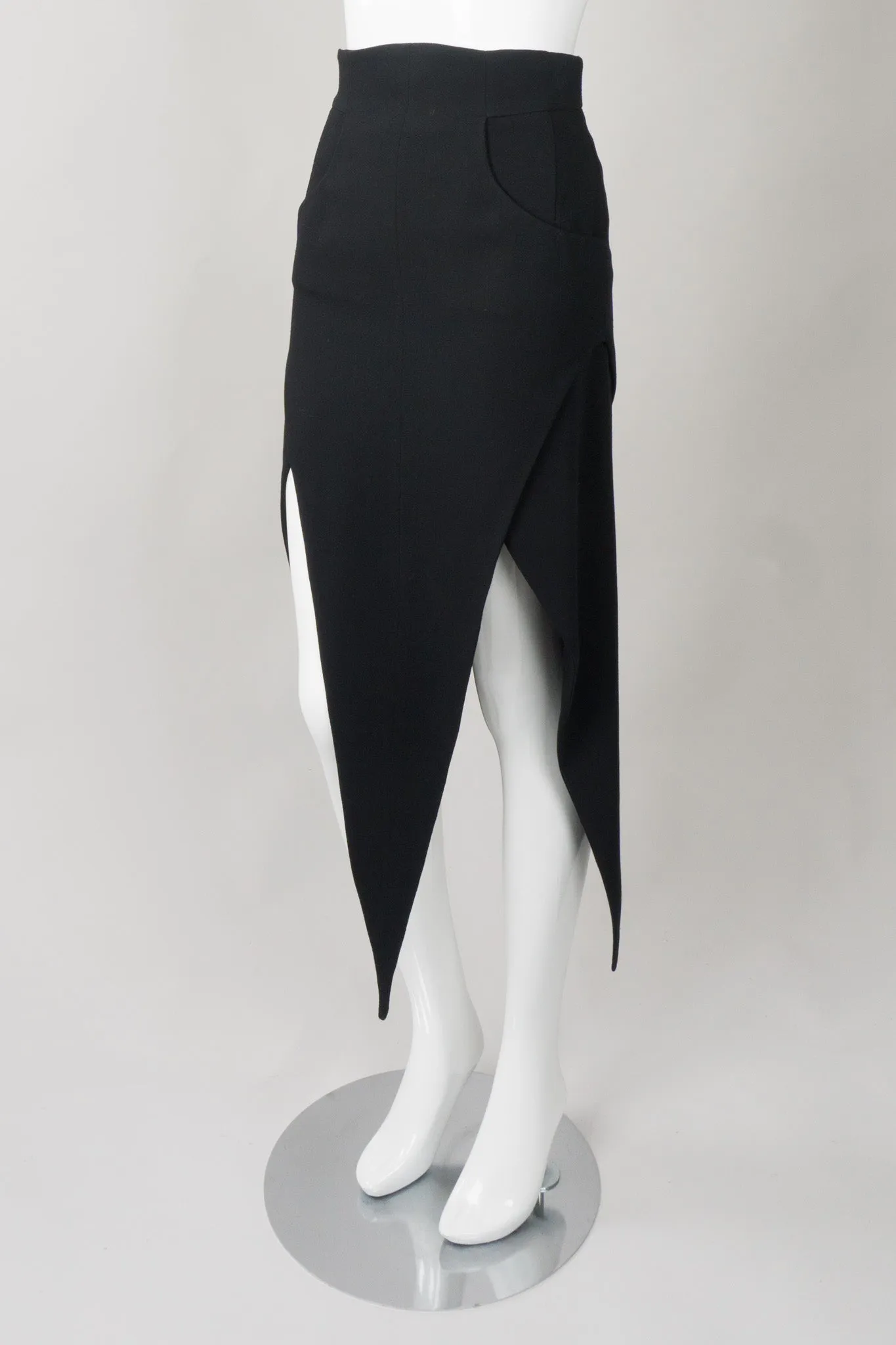 High Waist Pointed Hem Skirt
