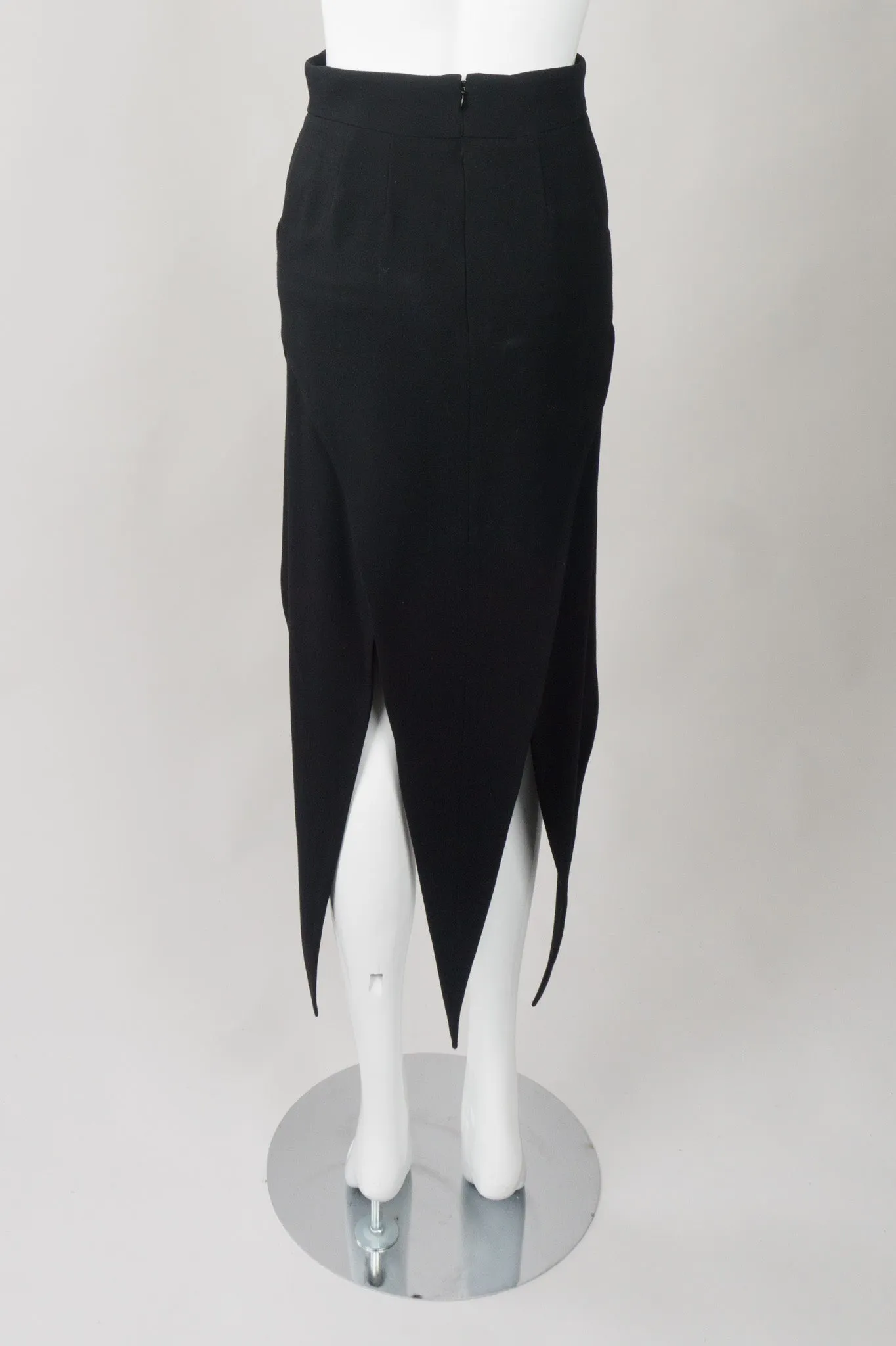 High Waist Pointed Hem Skirt