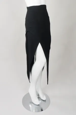 High Waist Pointed Hem Skirt
