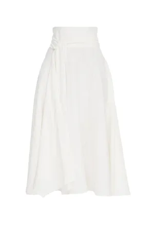 High Waisted Linen Skirt