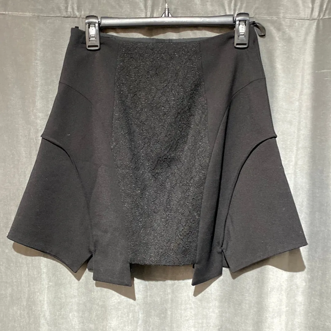 ICB Black Lace and Cotton Mini Skirt
