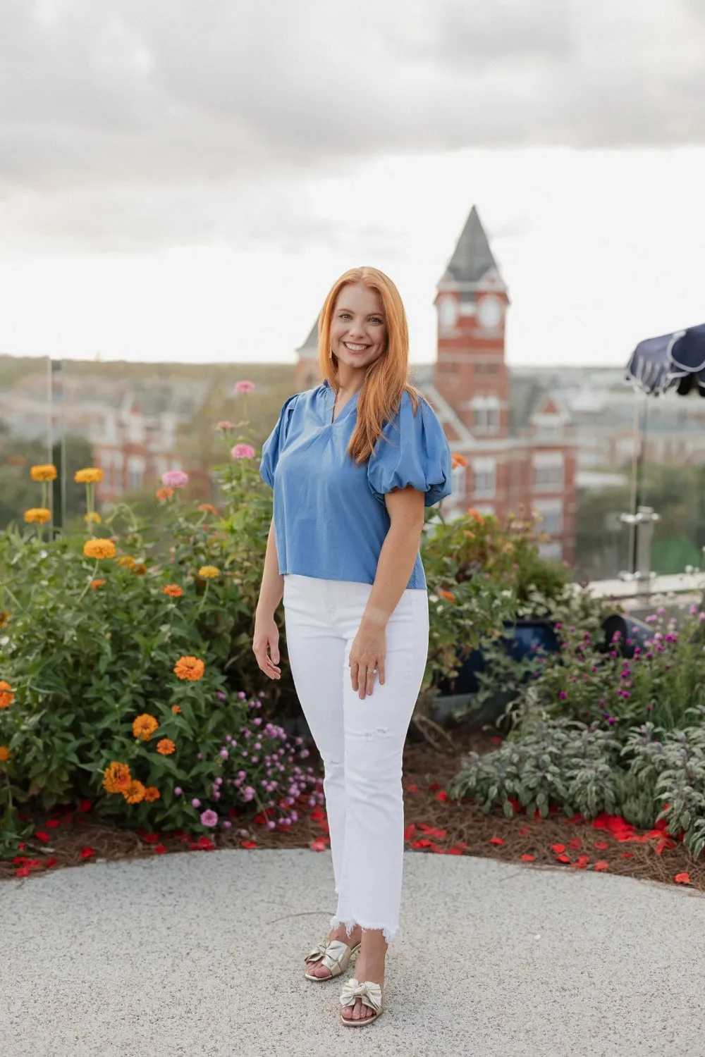 Indy Indigo Poplin Top