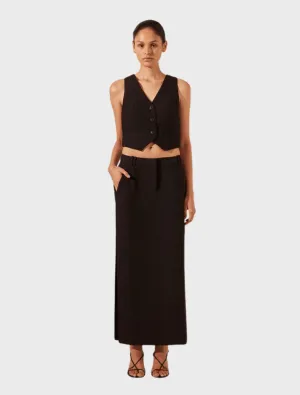Irena Slide Spilt Maxi Skirt - Black
