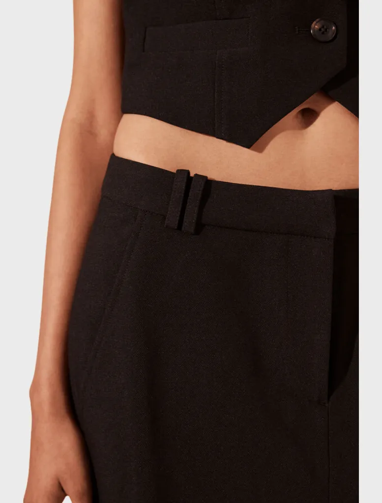 Irena Slide Spilt Maxi Skirt - Black
