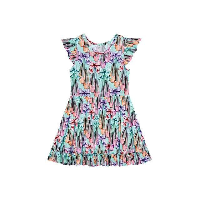 Irina - Cap Sleeve Ruffled Twirl Dress