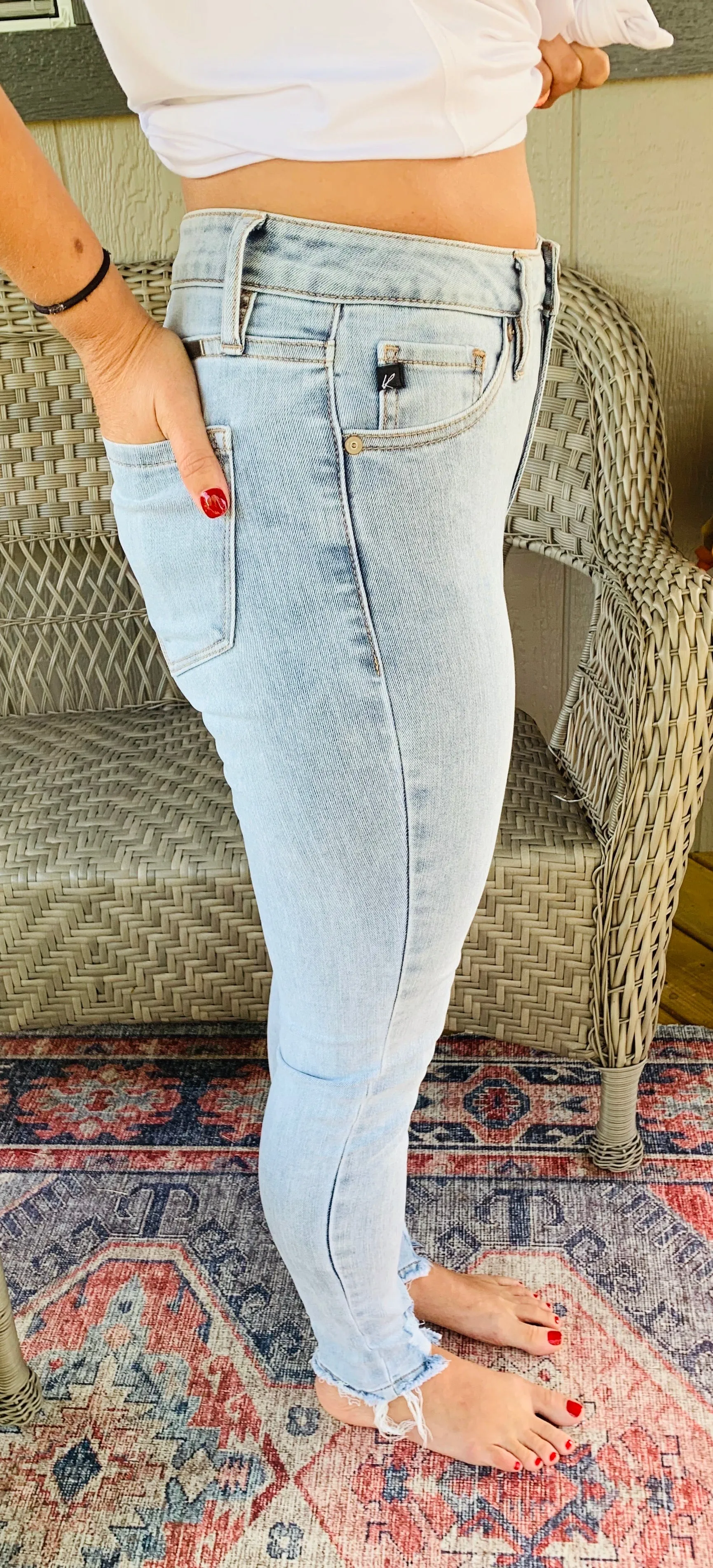 Kancan High Rise Stone Wash Jeans