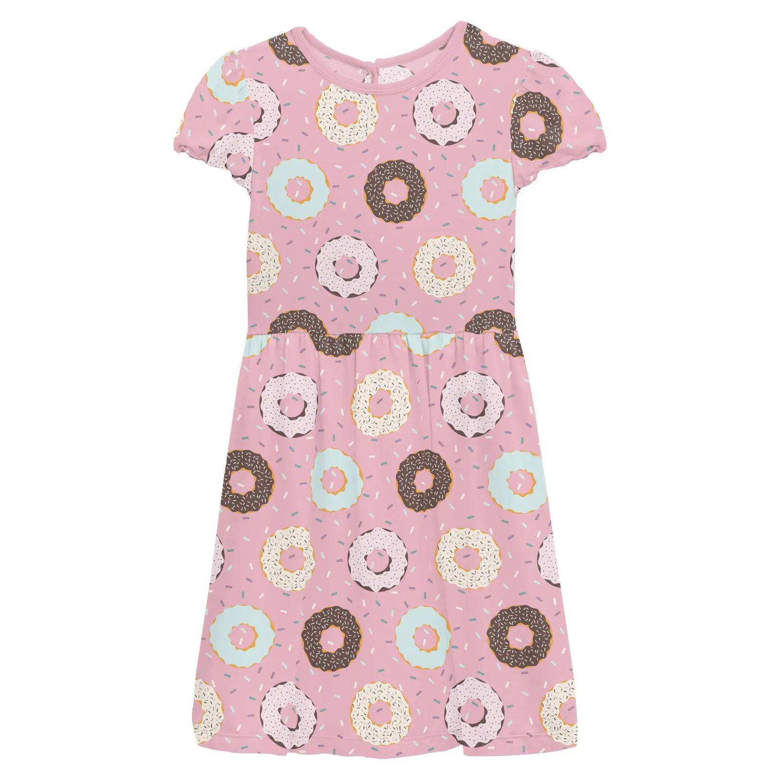 Kickee Pants Flutter Sleeve Twirl Dress with Pockets- Cake Pop Donuts and Sprinkles