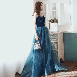 Lace Strapless Evening Dress