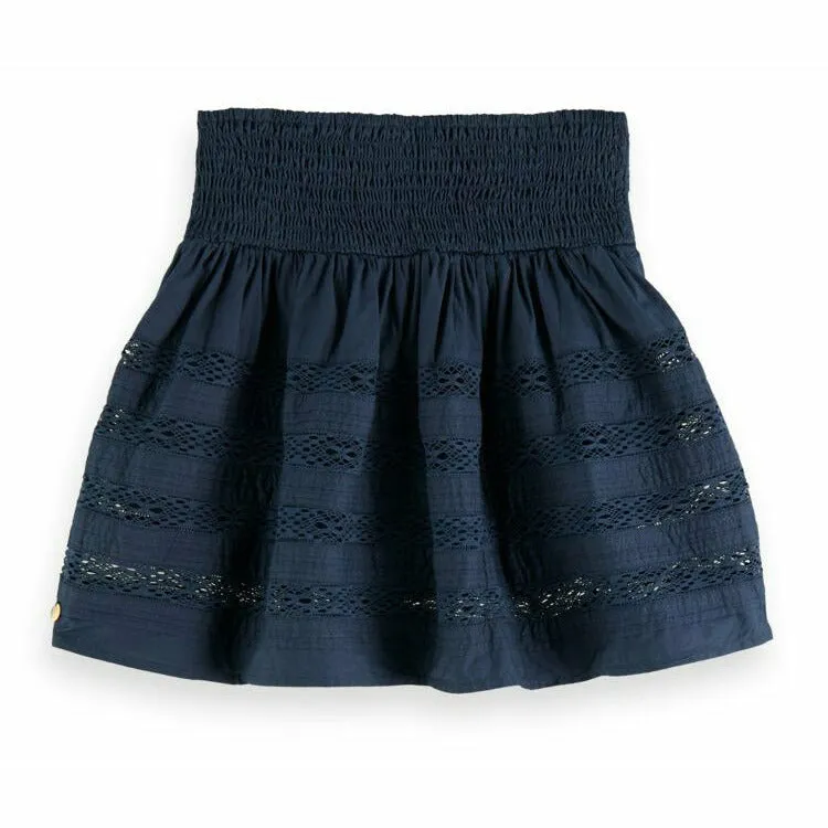 Layered Lace Tape Skirt - Night