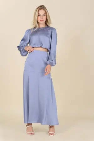 Lilou Dressed up satin two-piece mermaid dress set
