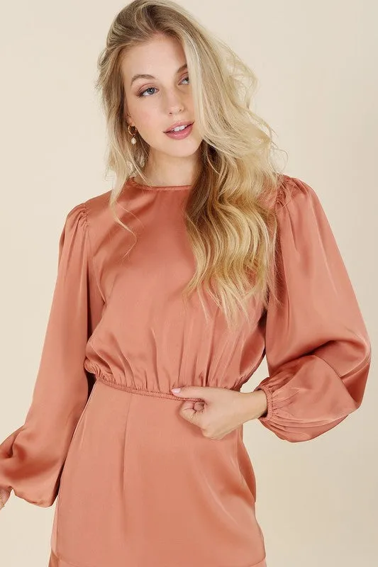 Lilou Dressed up satin two-piece mermaid dress set