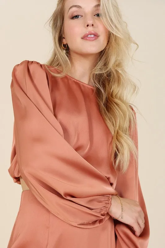 Lilou Dressed up satin two-piece mermaid dress set