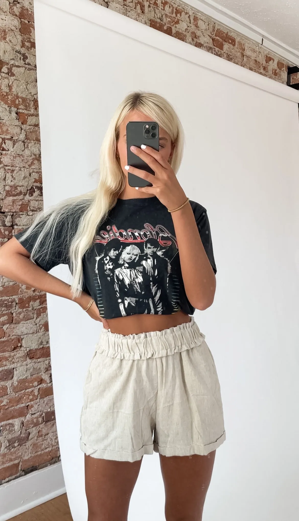Linen High Waisted Shorts