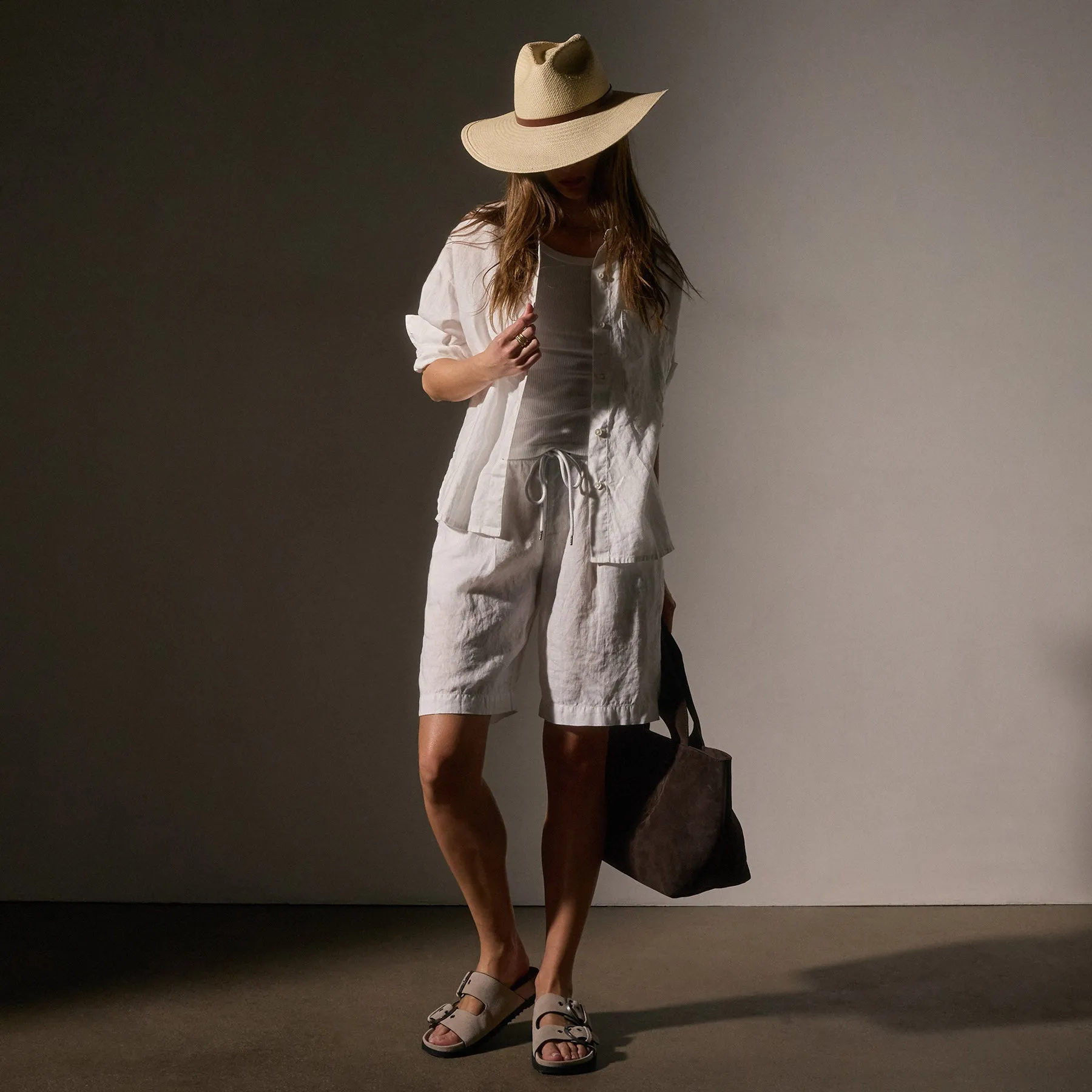 Linen Oversized Shirt - White