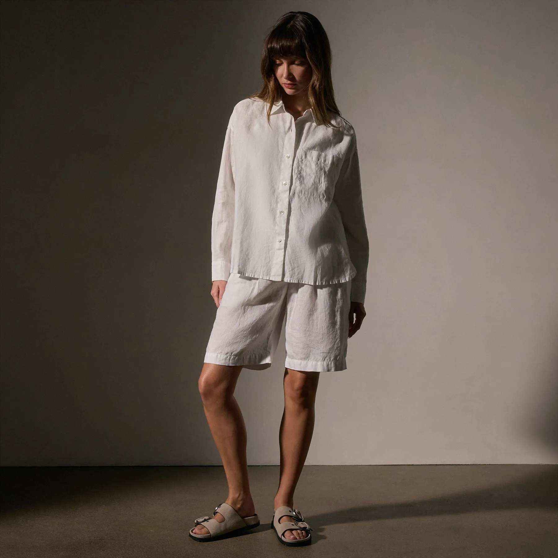 Linen Oversized Shirt - White