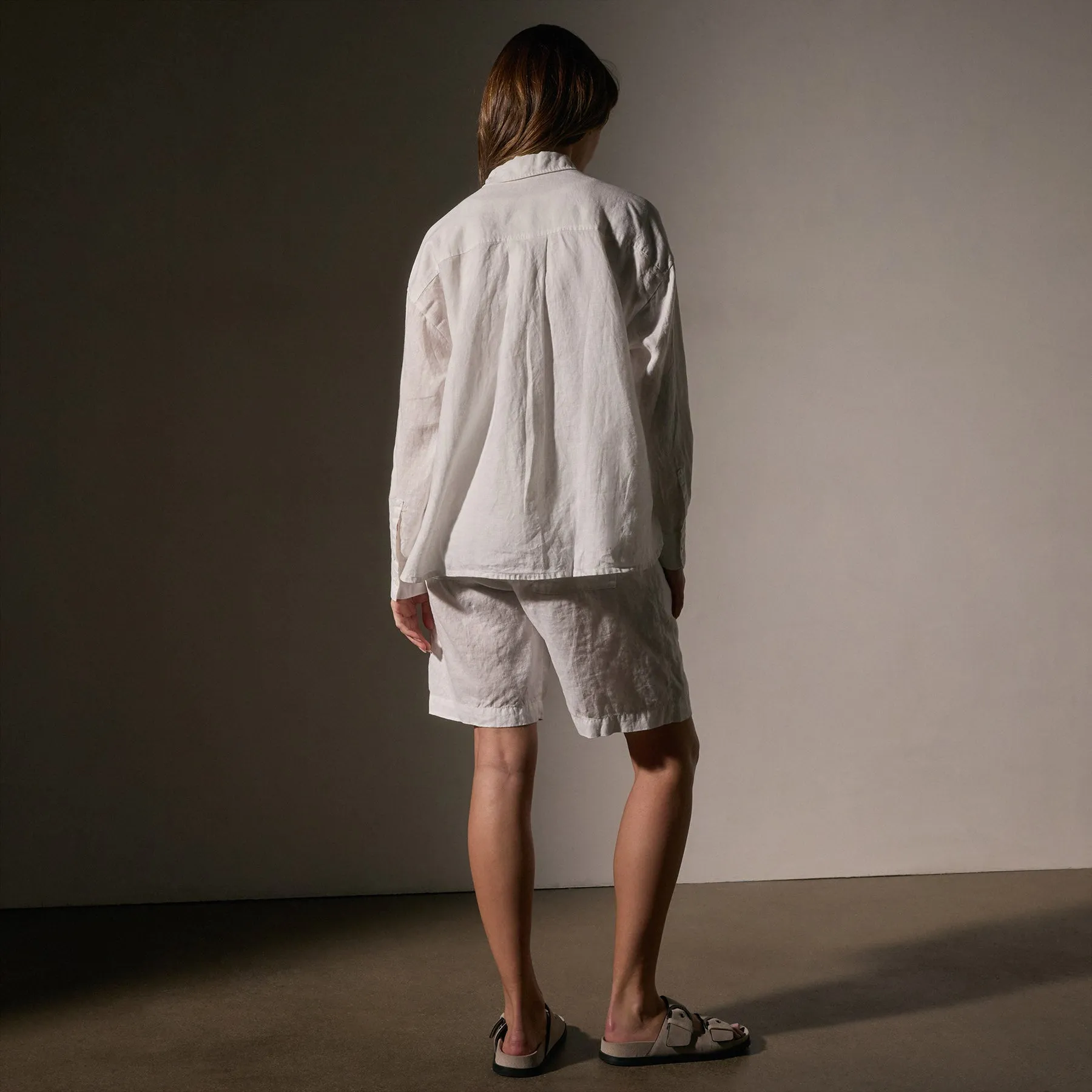 Linen Oversized Shirt - White