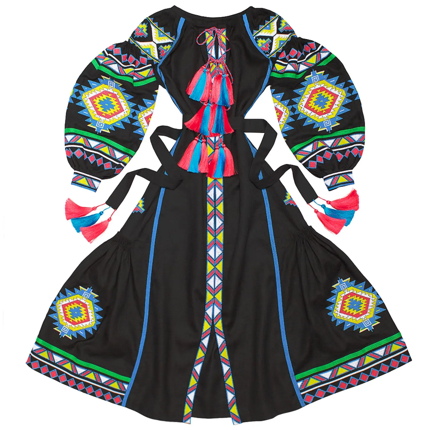 Long black Kaftan in Bohemian style