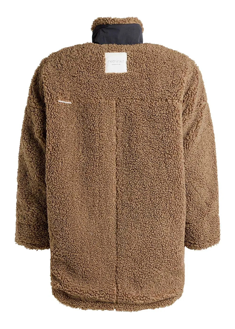 Long Fuzzy coat Larvik - khaki