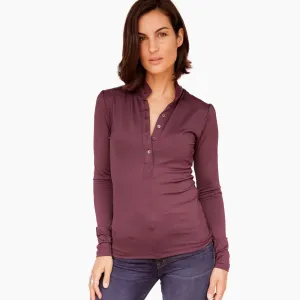 Long Sleeve Jessica Shirt - Eggplant