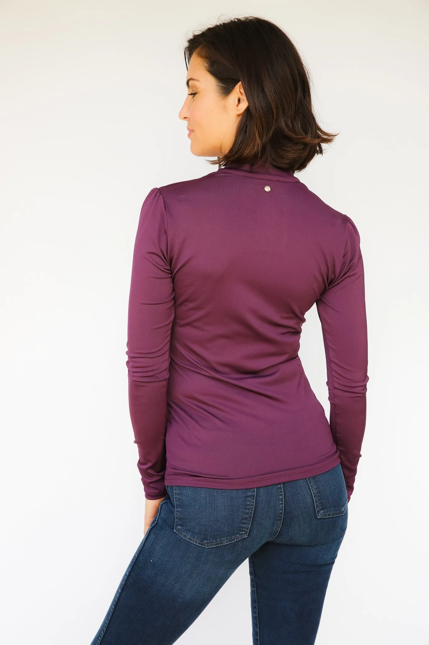 Long Sleeve Jessica Shirt - Eggplant