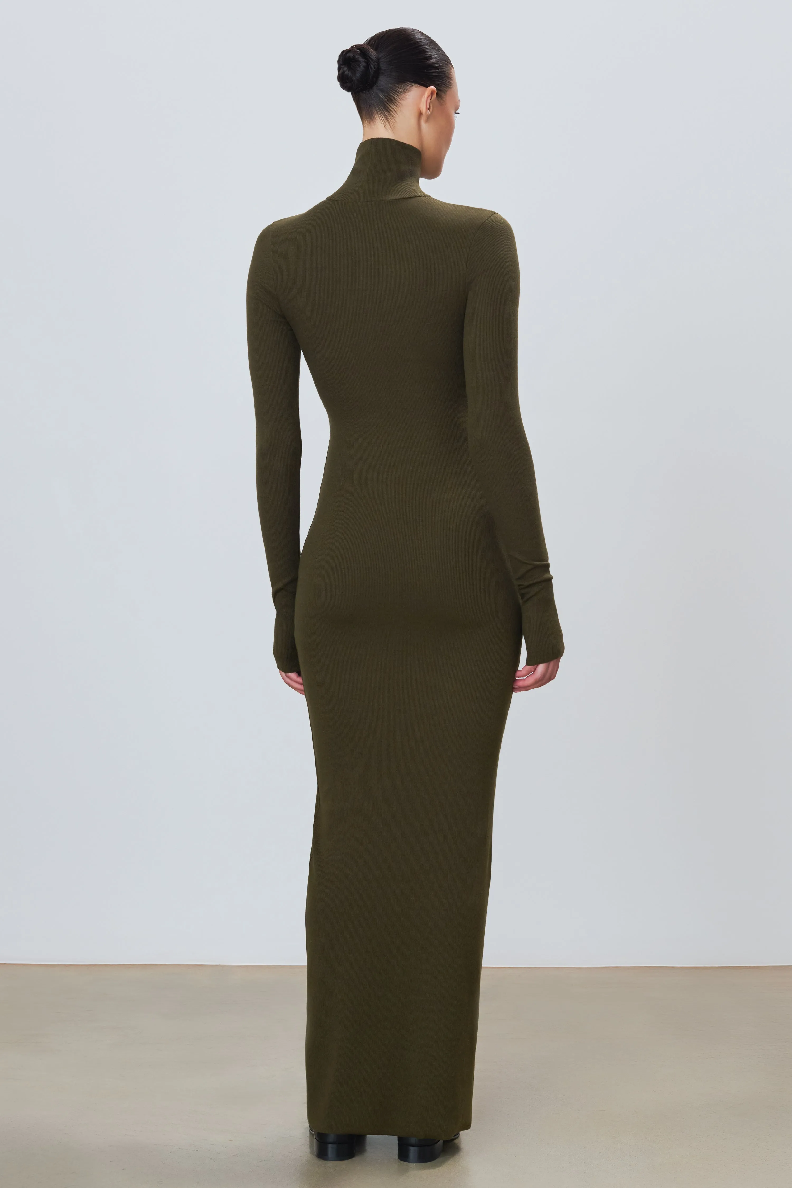 Long Sleeve Turtleneck Maxi Dress