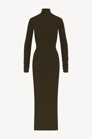 Long Sleeve Turtleneck Maxi Dress