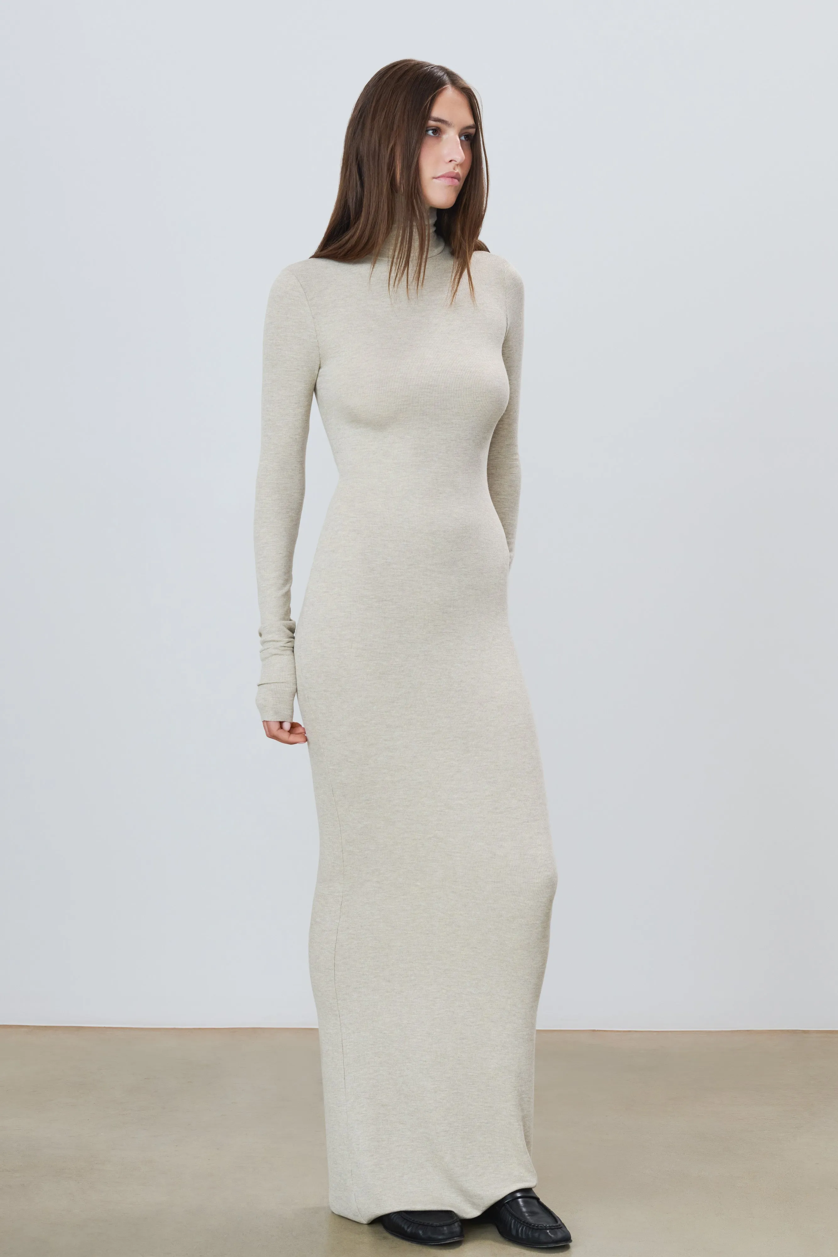 Long Sleeve Turtleneck Maxi Dress