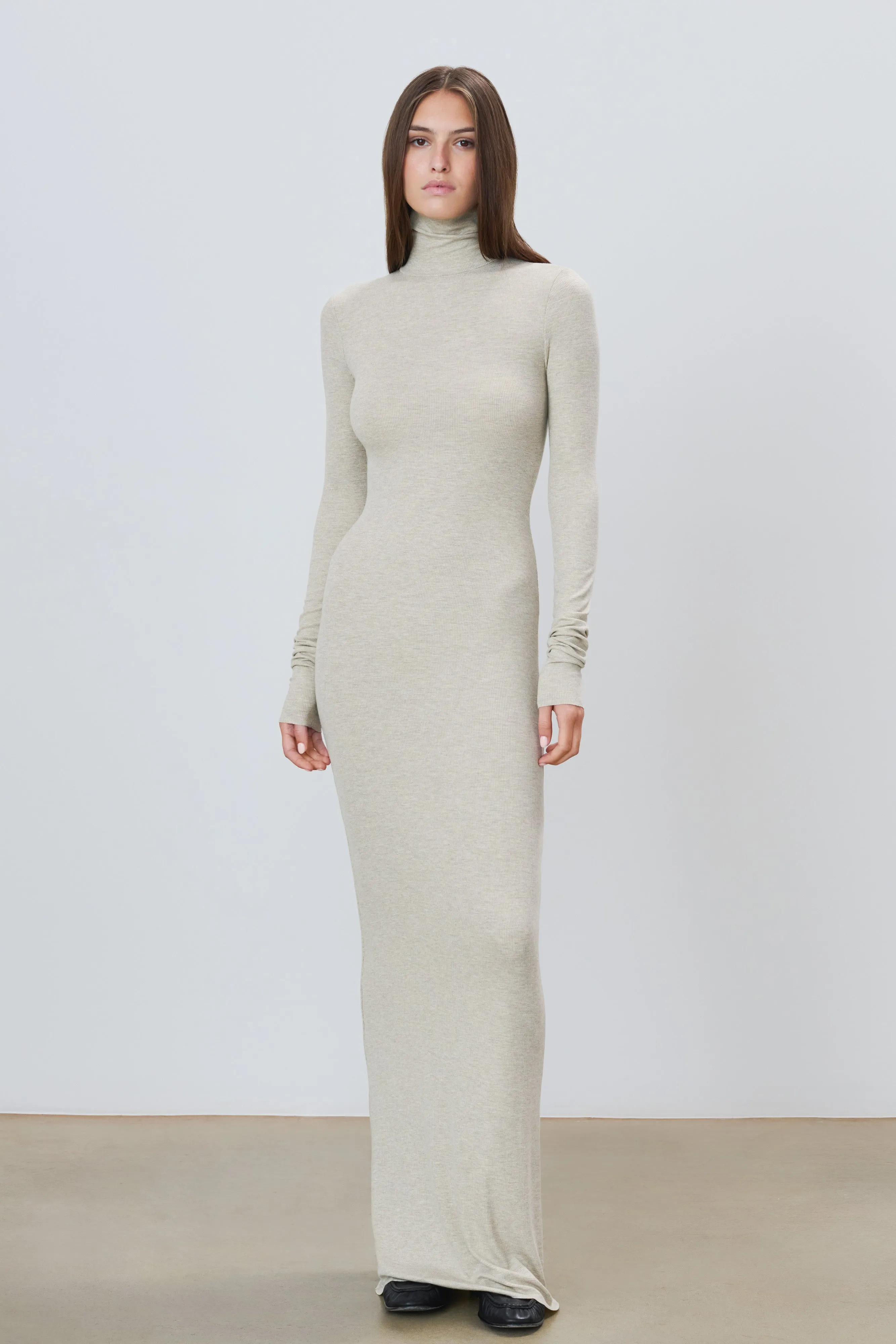 Long Sleeve Turtleneck Maxi Dress
