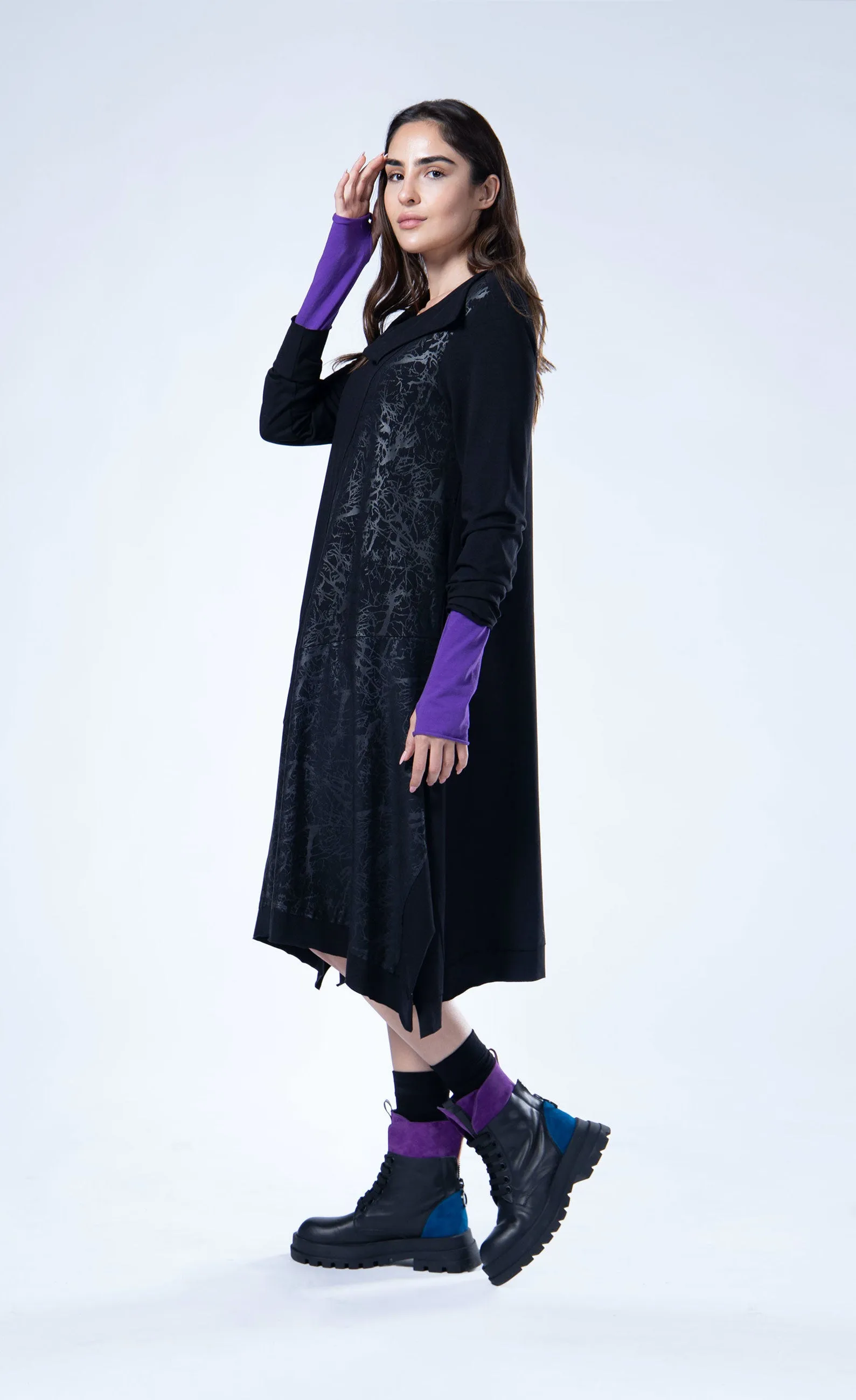 Luukaa Black Branch Dress