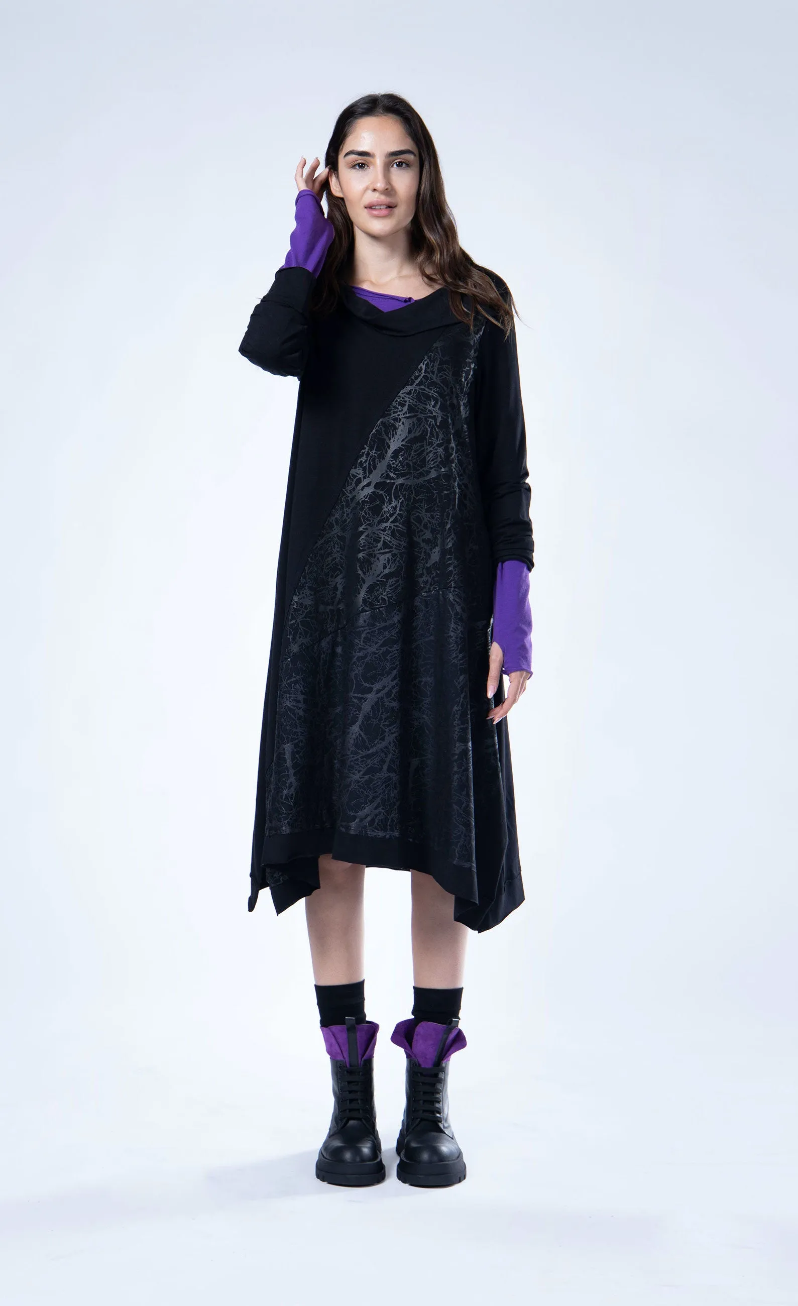 Luukaa Black Branch Dress