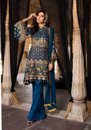 Luxe Touch Pakistani Royal Blue Chiffon Color Festive Wear 2019 # C1934