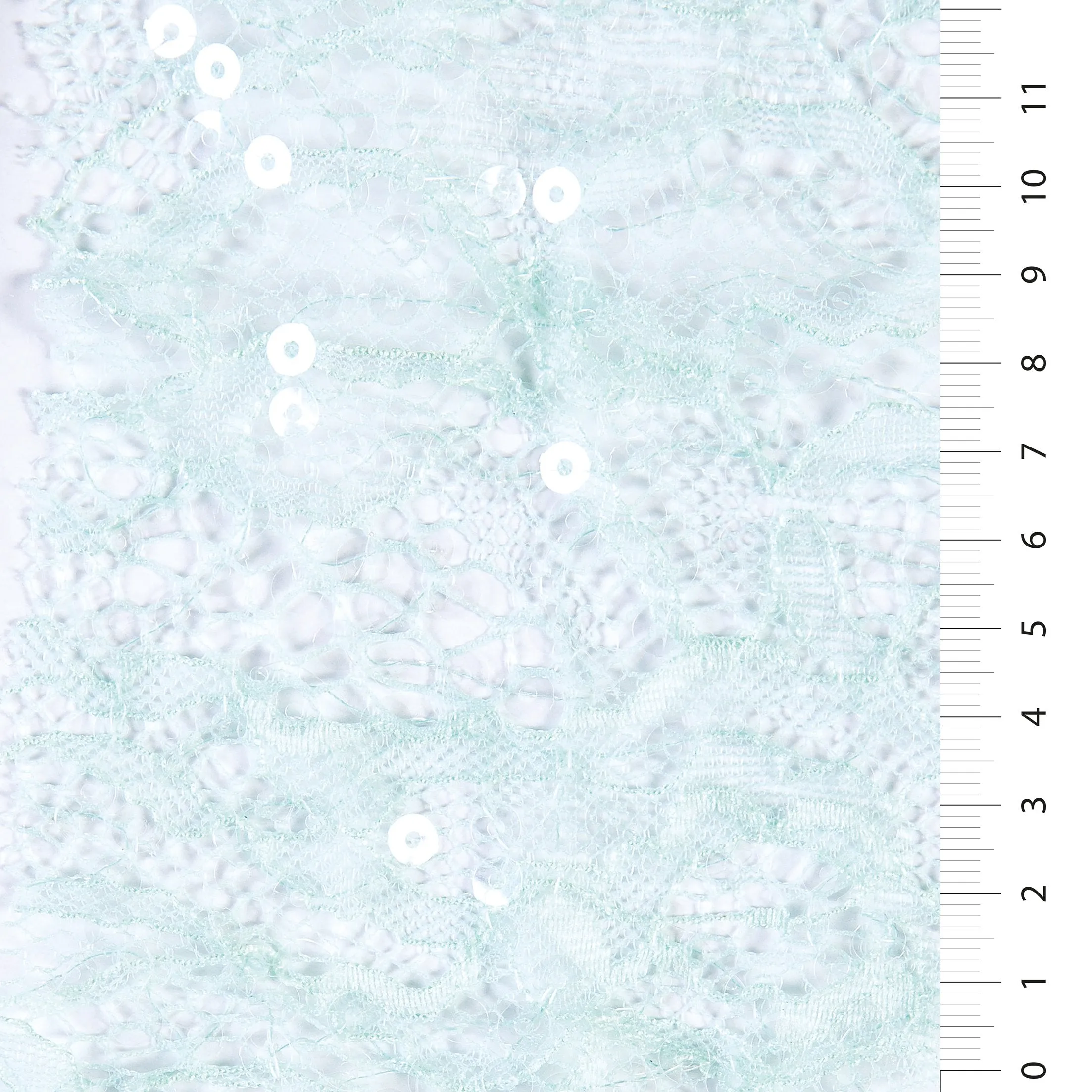 Lyon Style Soft Lace Salmon Fabric With Sequin Decoration