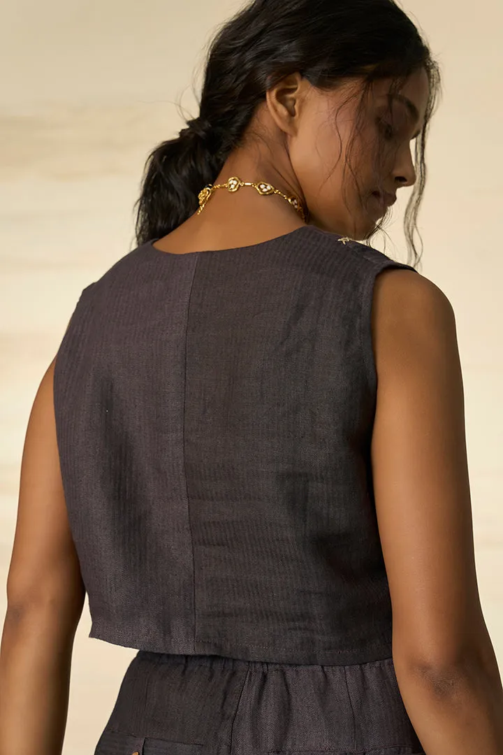 Mahogany Hemp Vest