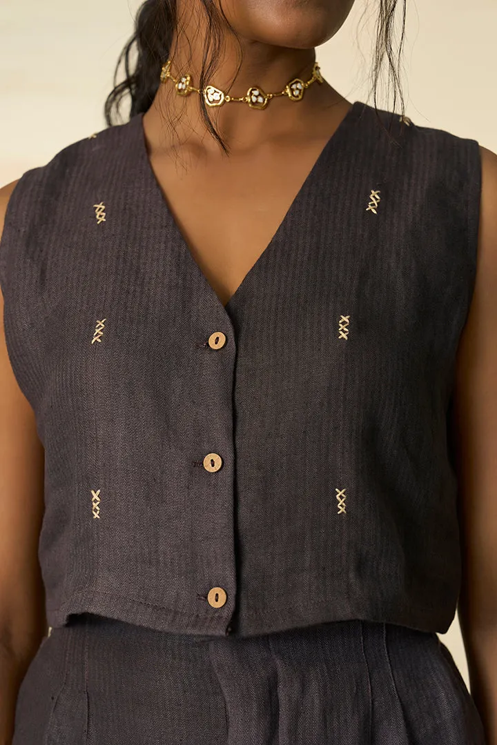 Mahogany Hemp Vest