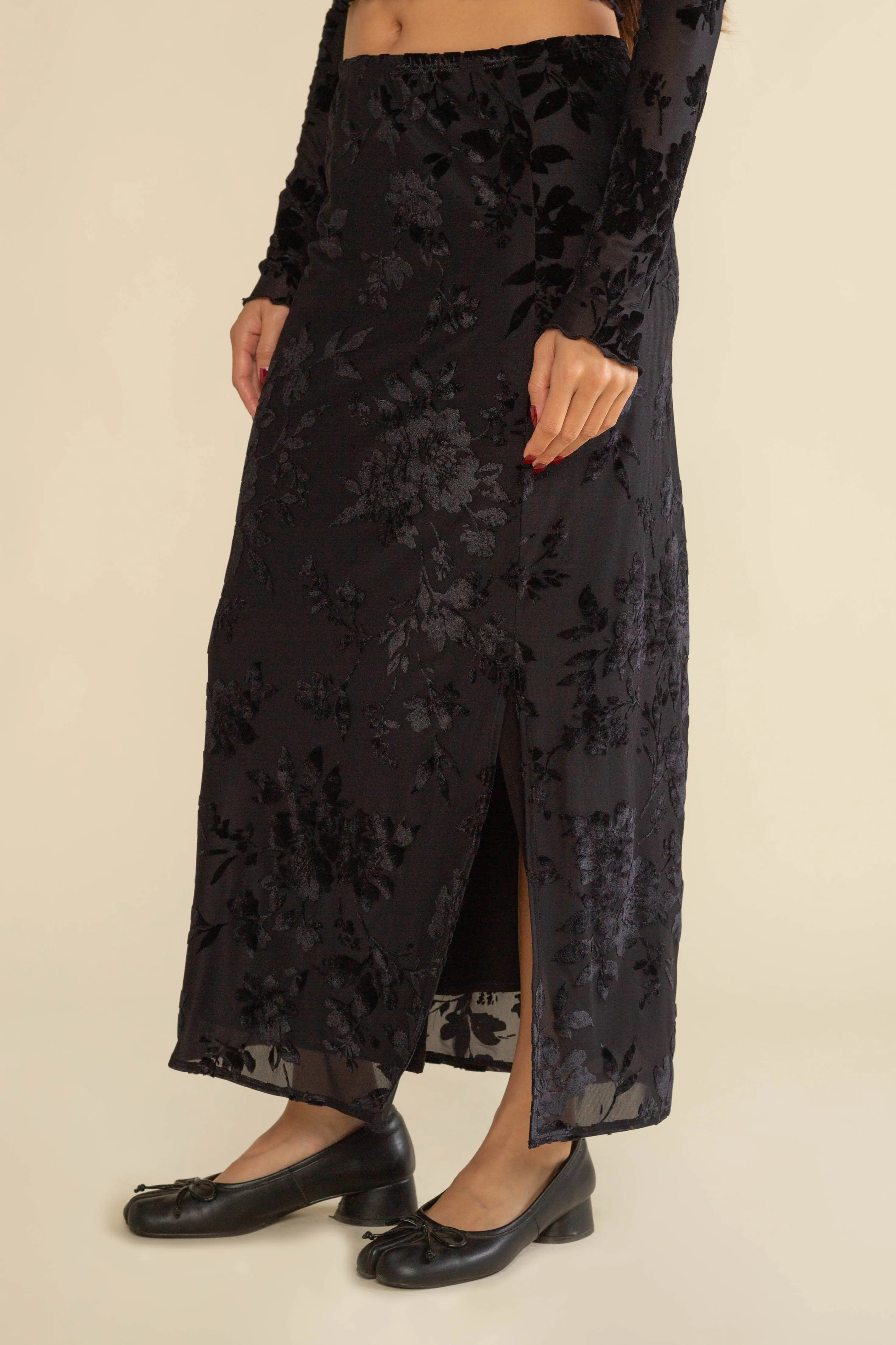 Marci Velvet Burnout Skirt