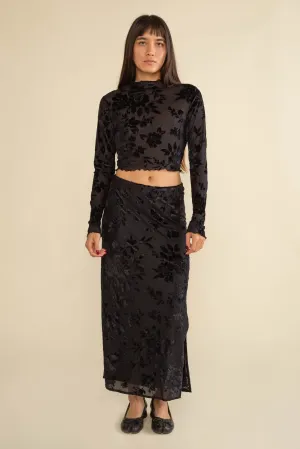 Marci Velvet Burnout Skirt