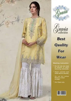 Maria B Chiffon Dresses - Embroidered Chiffon Dupatta - Replica - Unstitched