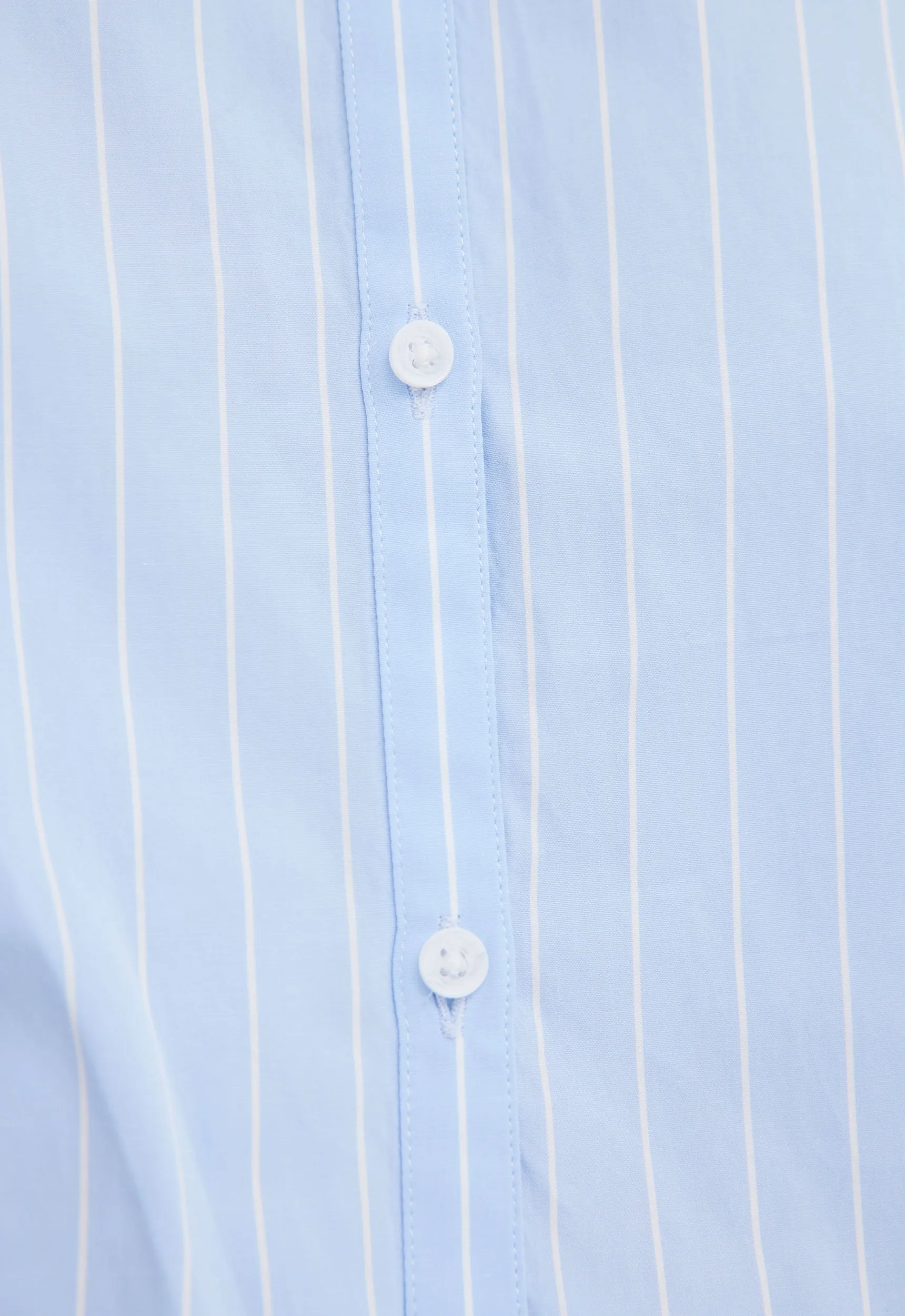 Marino Cotton Shirt - Blue/ White Stripe