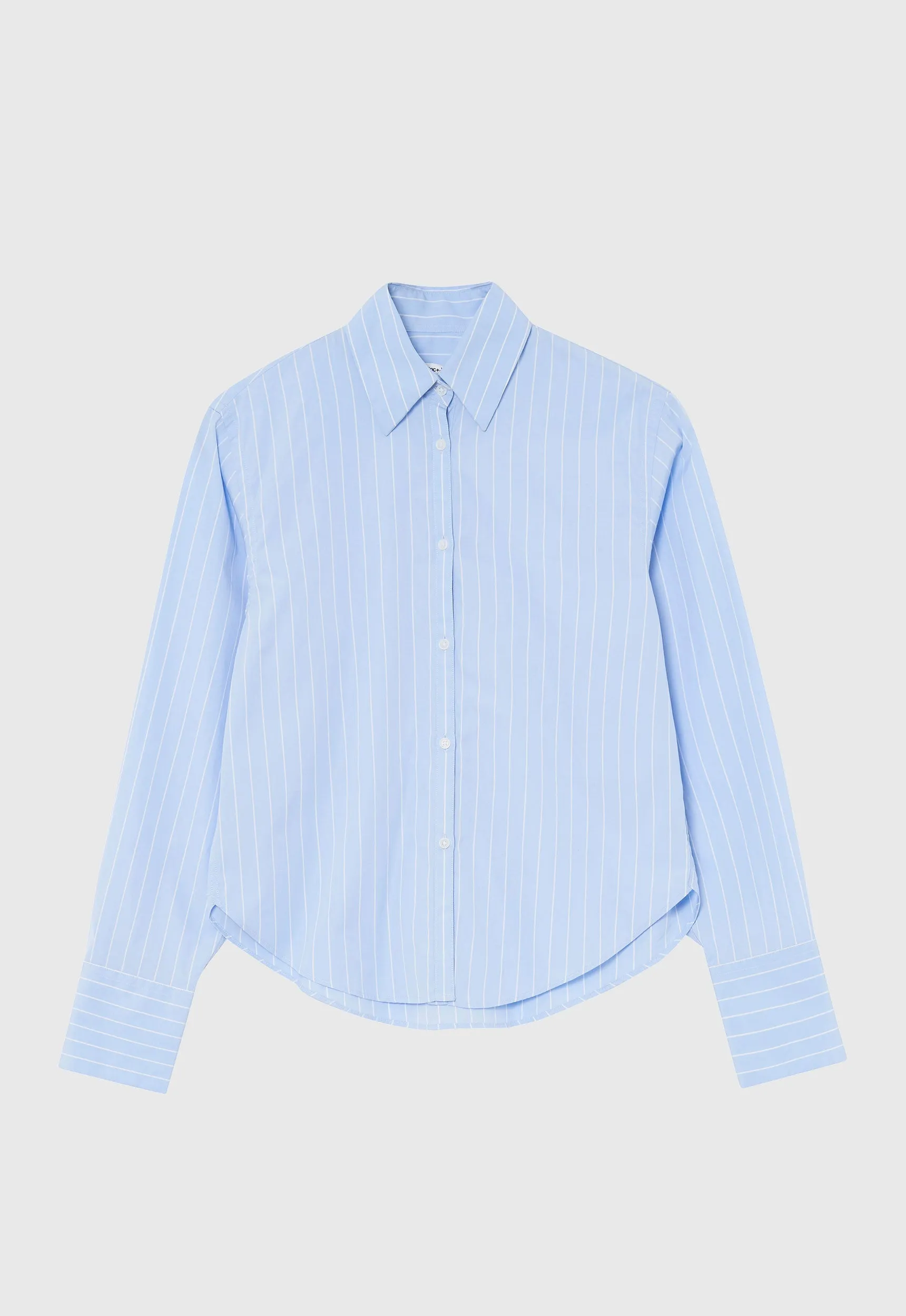 Marino Cotton Shirt - Blue/ White Stripe